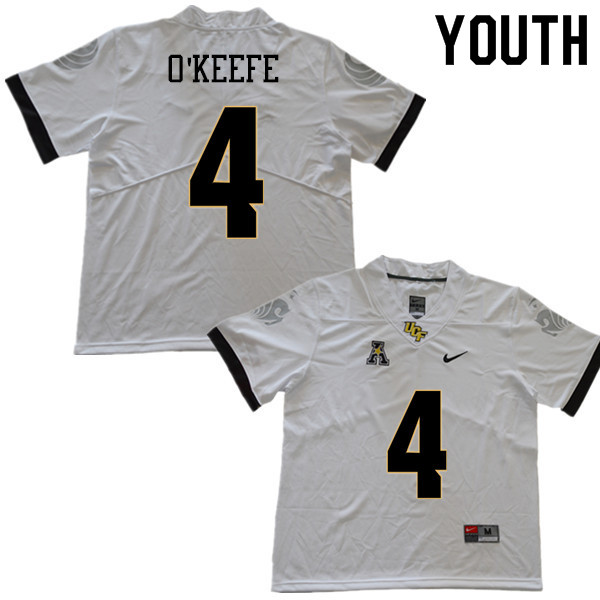 Youth #4 Ryan O'Keefe UCF Knights College Football Jerseys Sale-White